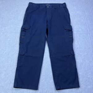 511 Tactical Pants Womens 12x32 Navy Blue Cargo Utility Canvas EMS‎ Fire Police